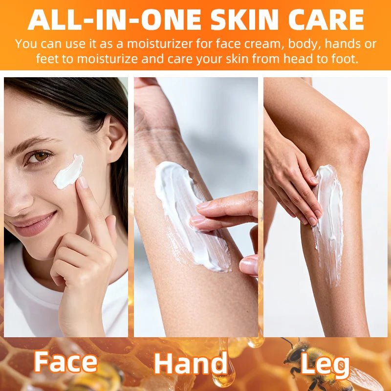 YUITIKUE Crème pour le corps au beurre de karité 25% 100g - 48H Hydratant pour le visage, le corps, les mains et les pieds, miel et vitamine E, soin tout-en-un