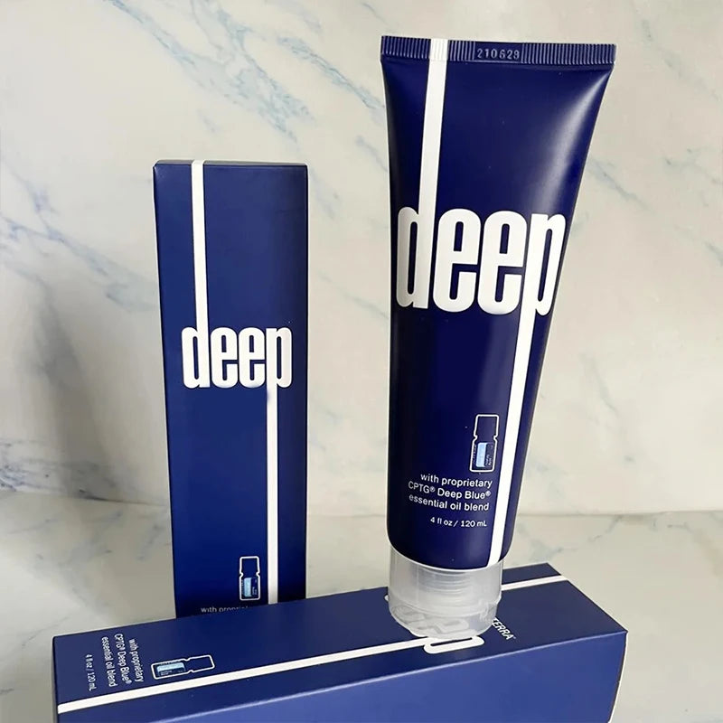 Baume apaisant pour soins de la peau de 120 ml, utilisant un mélange proprietaire d'huiles essentielles pour hydrater en profondeur de la peau et soulager la fatigue